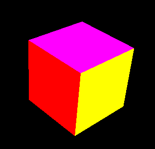Cube with one color per face